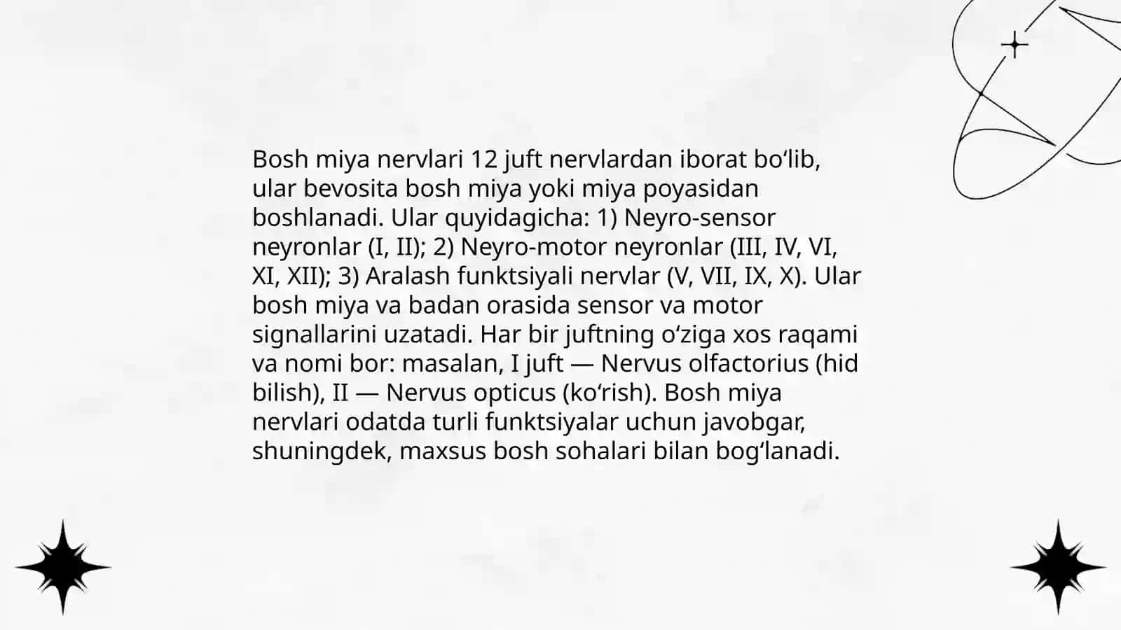 Bosh miya nervlari 3