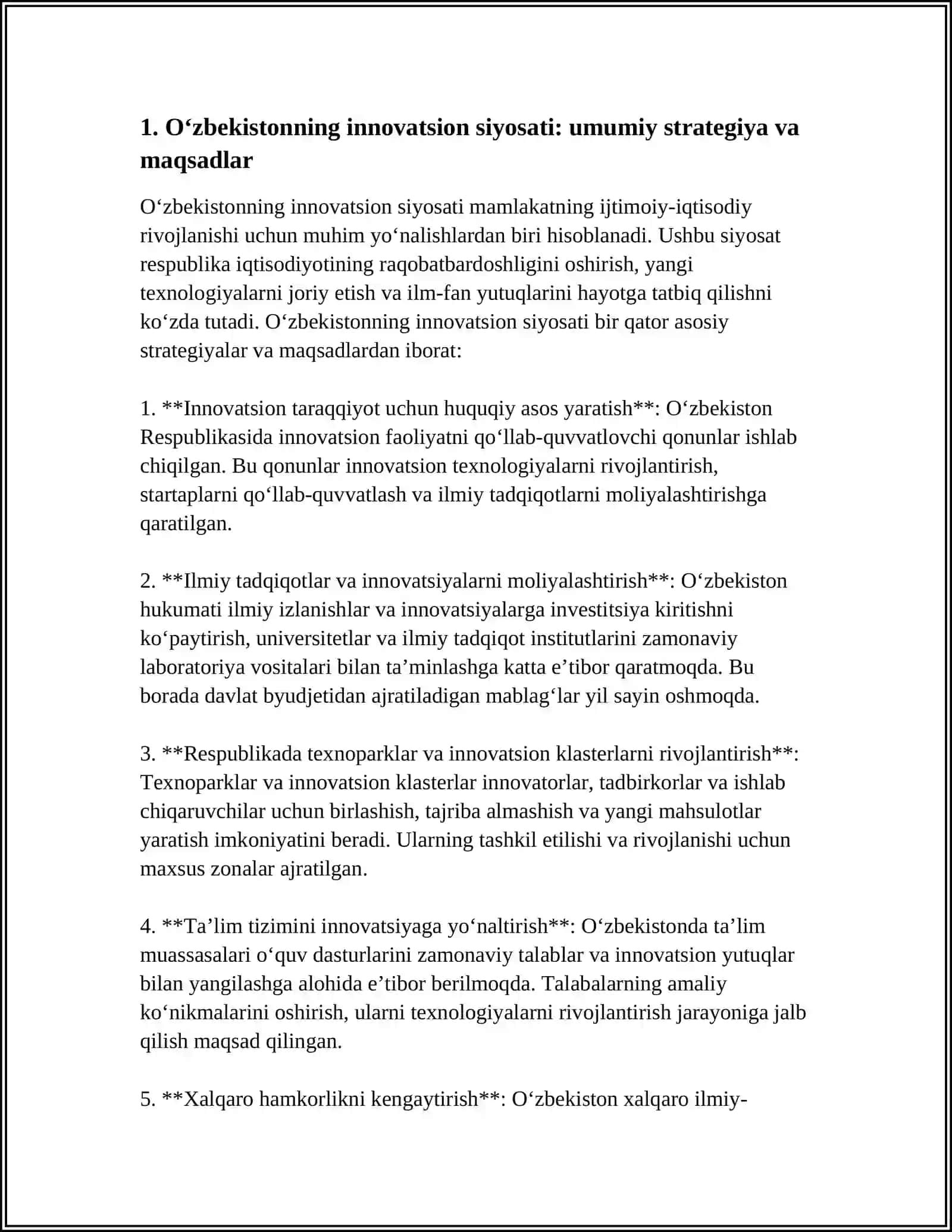 O‘zbekistonning innovatsion siyosati 3