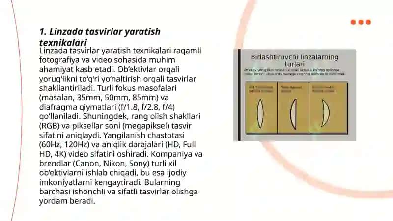 Linzada tasvirlar yaratish texnikalari 3