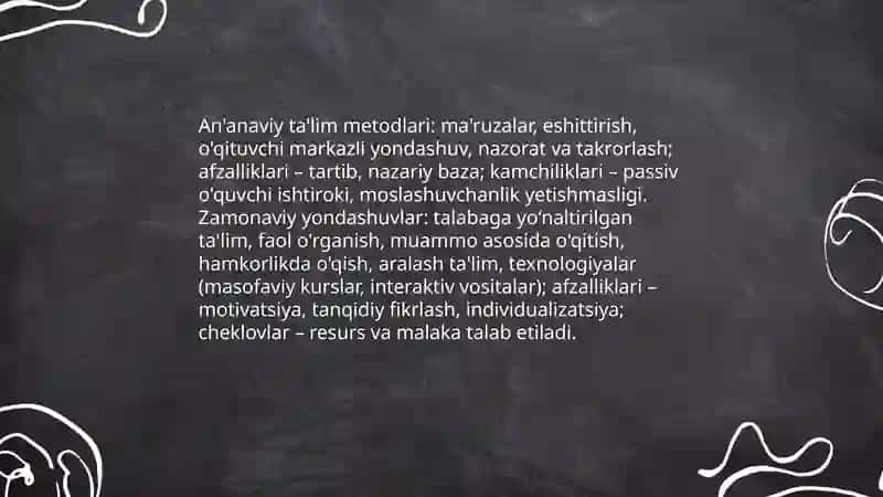 Ta'lim metodlari va vositalari 3