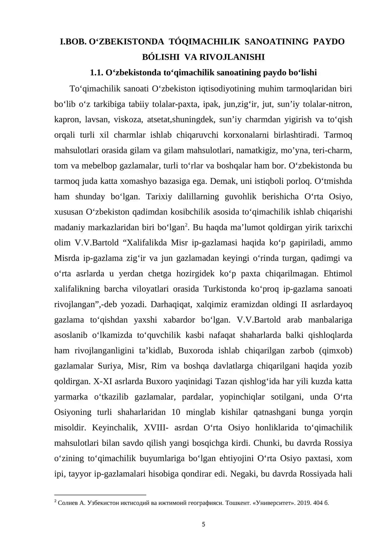 To`qimachilik sanoati va yengil sanoat tarixini o`rganish 3