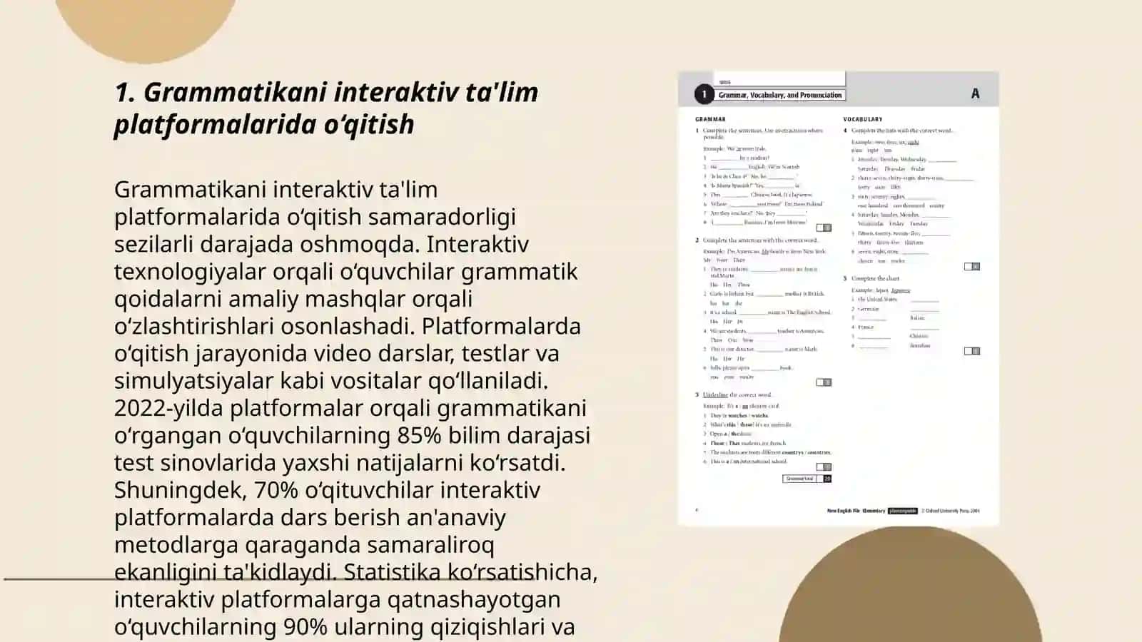 Grammatikani interaktiv ta'lim platformalarida o‘qitish 3
