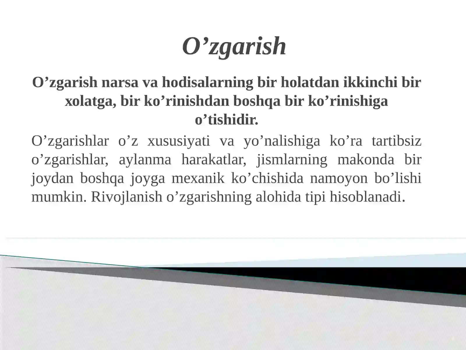 Rivojlanish falsafasi 3