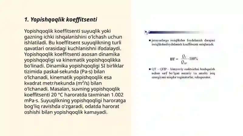 Yopishqoqlik koeffitsenti 3