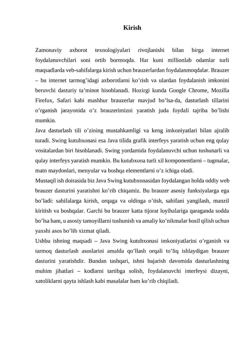 JAVA SWING ASOSIDA SODDA WEB BRAUZER YARATISH 3