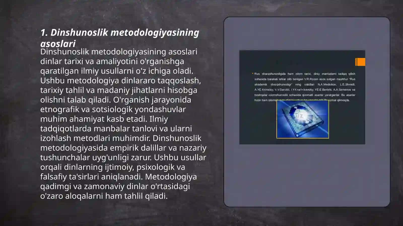 Dinshunoslik metodologiyasi va dinlarning tasnifi 3