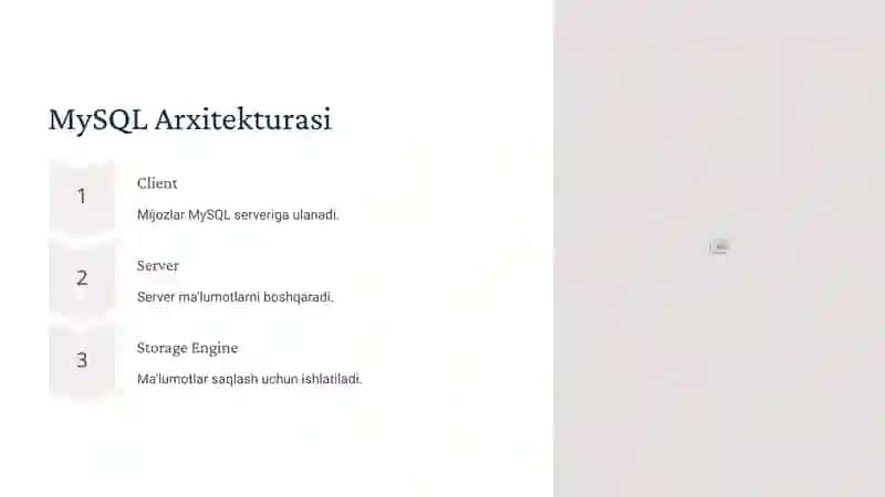 MySQL Ma'lumotlar Bazasi 3