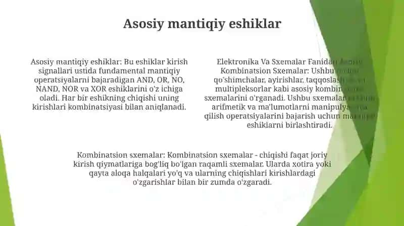 Elektronika Va Sxemalar Fanidan Asosiy Kombinatsion Sxemalar 3