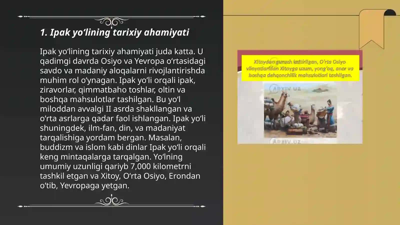 Ipak yoʻlining tarixiy ahamiyati 3