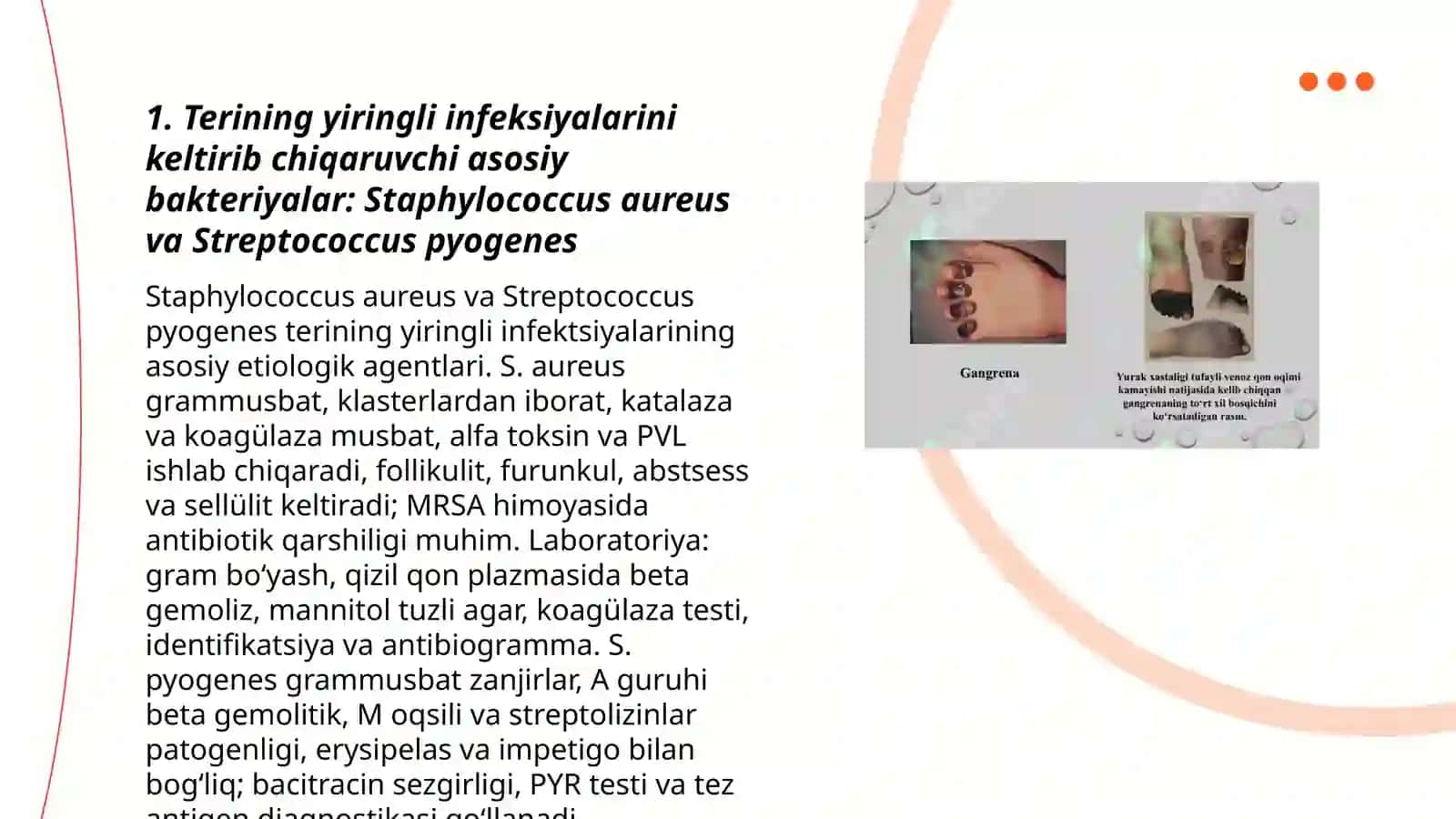 Terining yiringli infeksiya qo'zg'atuvchilari, patogenez, laboratoriya tashxisi 3