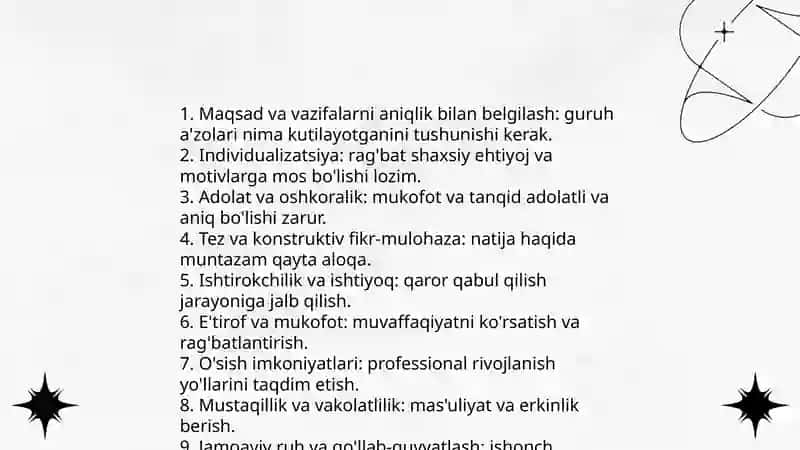 Guruh a'zolarini rag'batlantirish. Motivatsiya nazariyalari 3