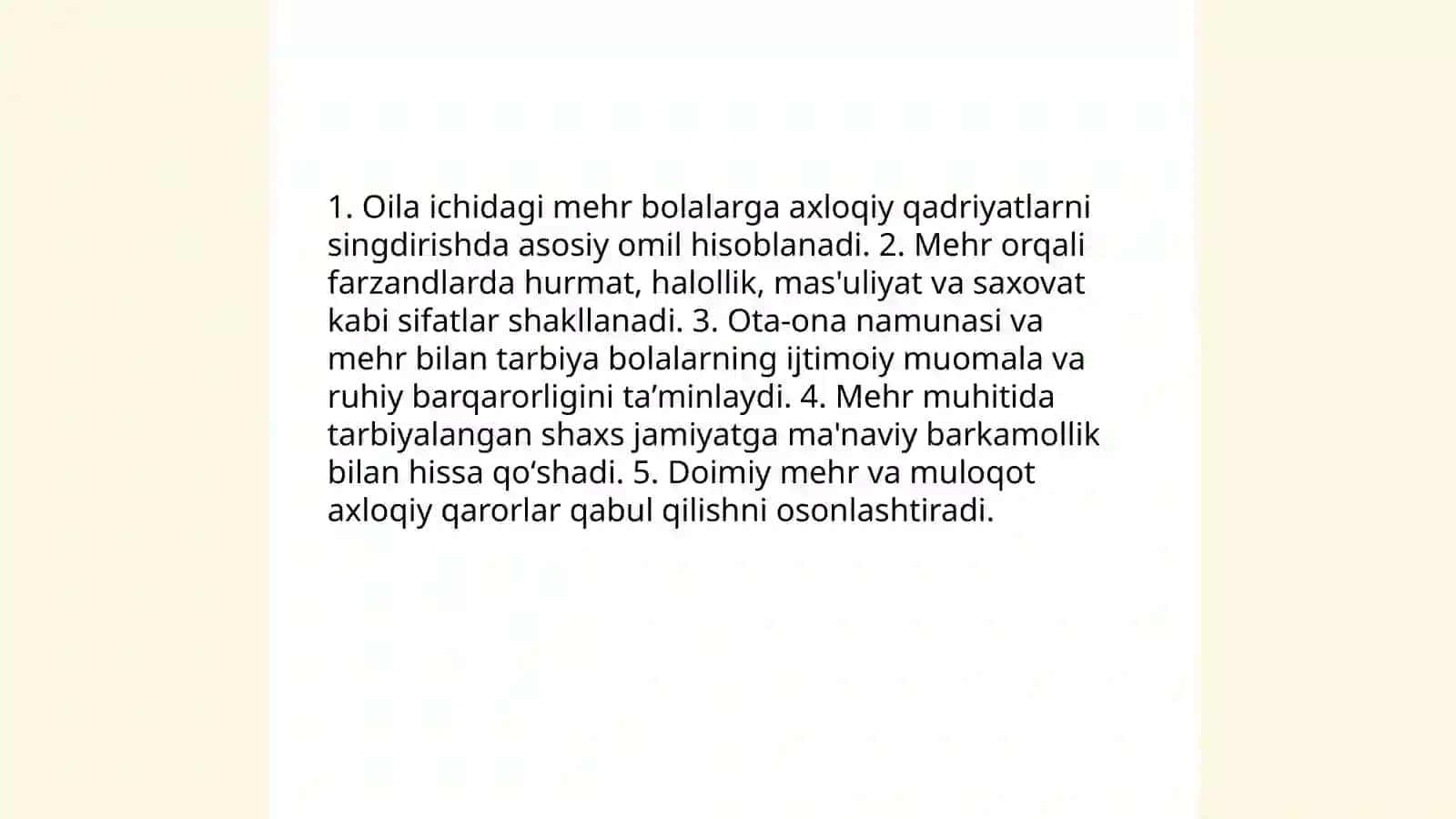 Ma'naviyat, axloq va mehr - oqibat 3