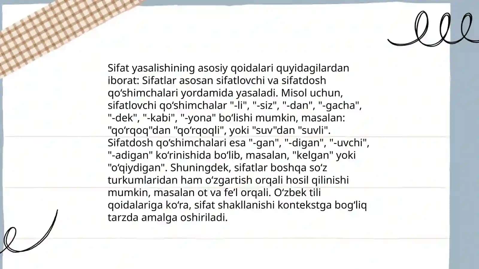 Sifat yasalishi 3