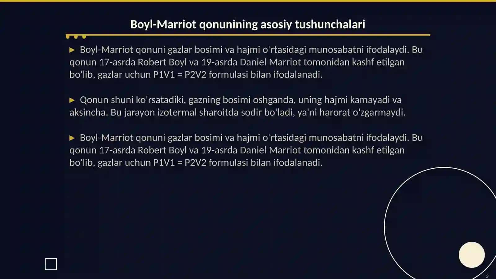 Boyl-Marriot qonuni va mavzuga doir masalalar ishlash 3