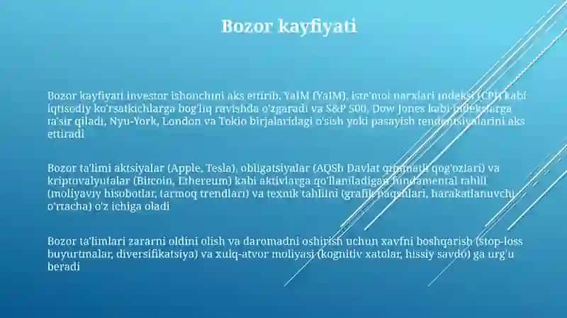 Nomukammal bozor ta'limotlari 3