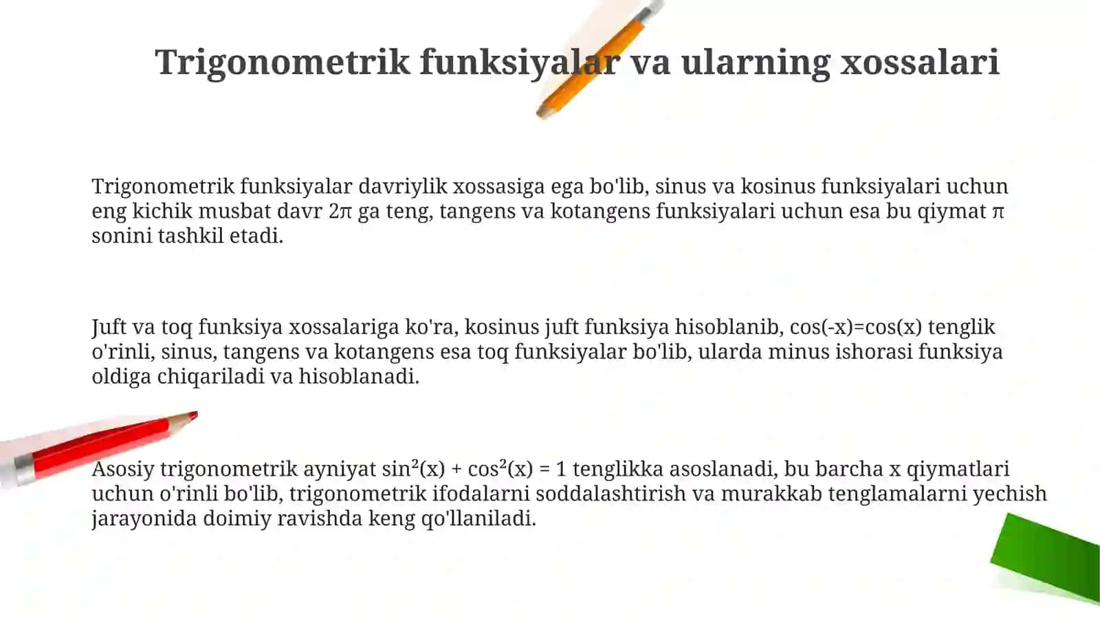 Trigonometriktenglamalar 3