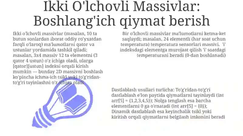 Bir O'lchovli Massivlar: Asoslari 3