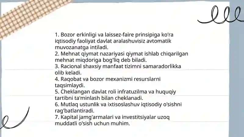 Klassik iqtisodchilar g'oyalari 3