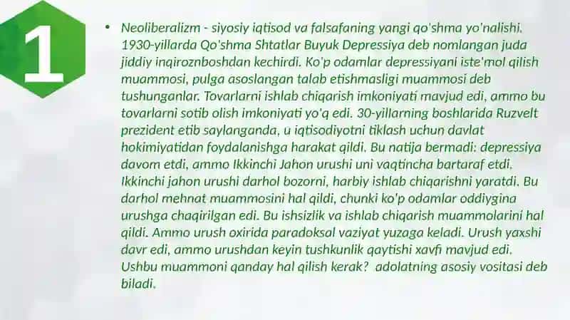 Neoliberalizmning paydo bo’lishi va uning o’ziga xos xususiyati 3
