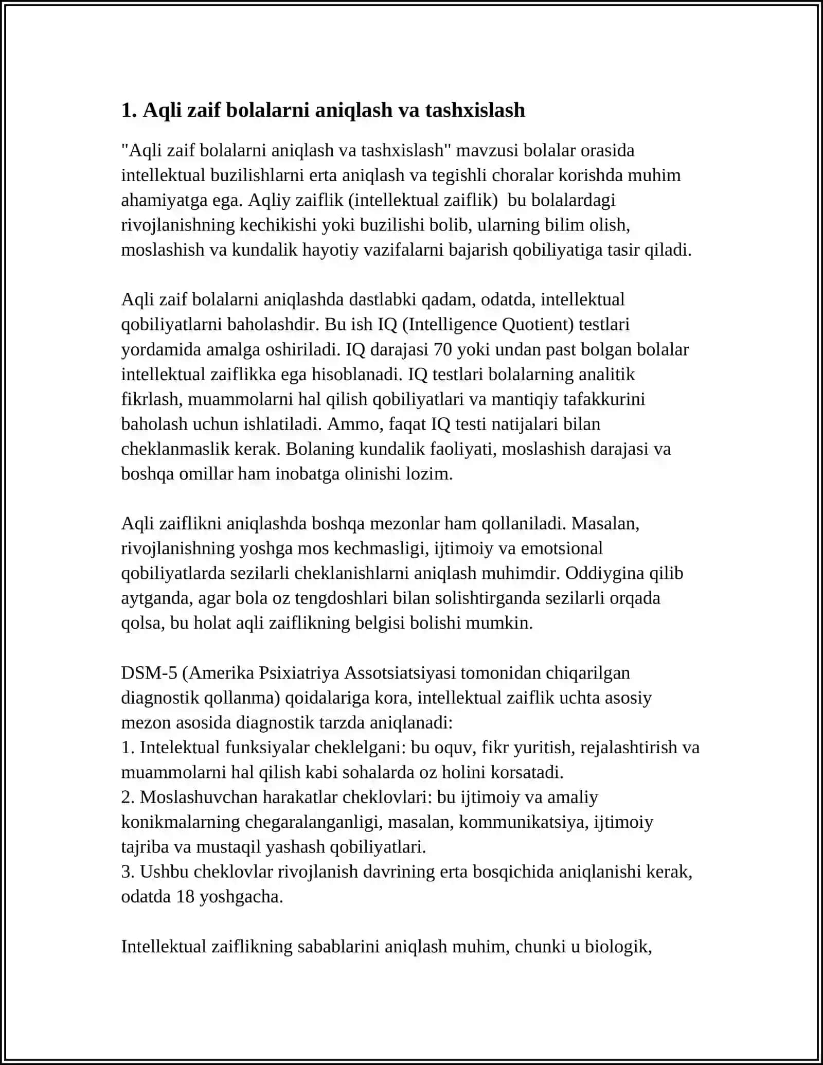 Aqli Zaif Bolalarning Ta'lim Tarbiyasi 3