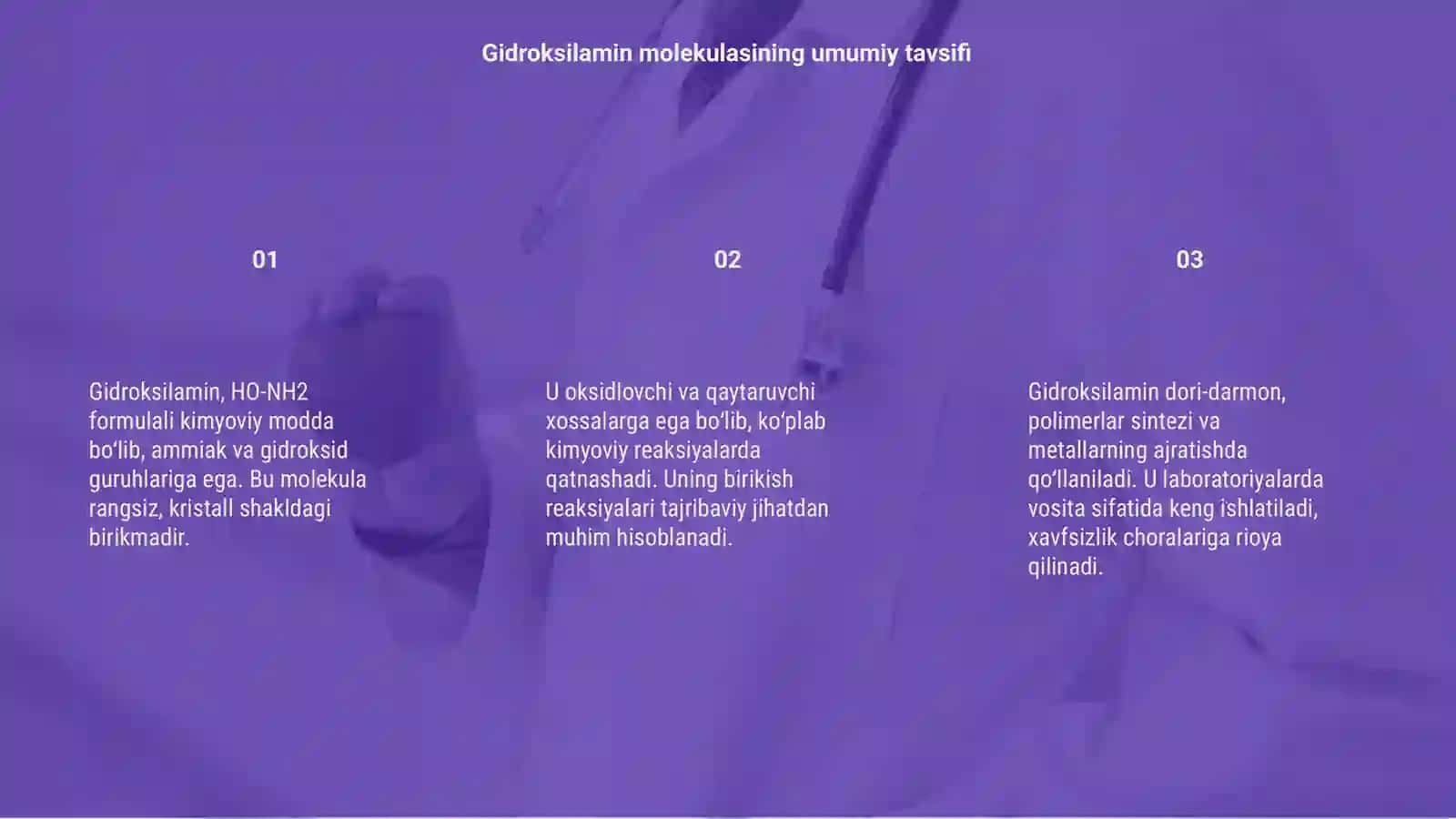 Gidroksilamin tuzilishi 3