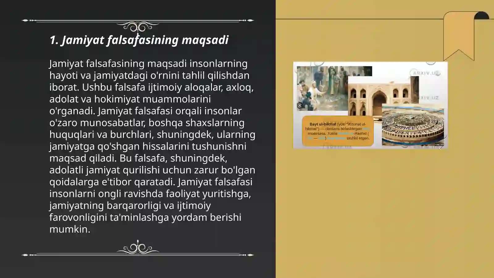 Jamiyat falsafasi 3