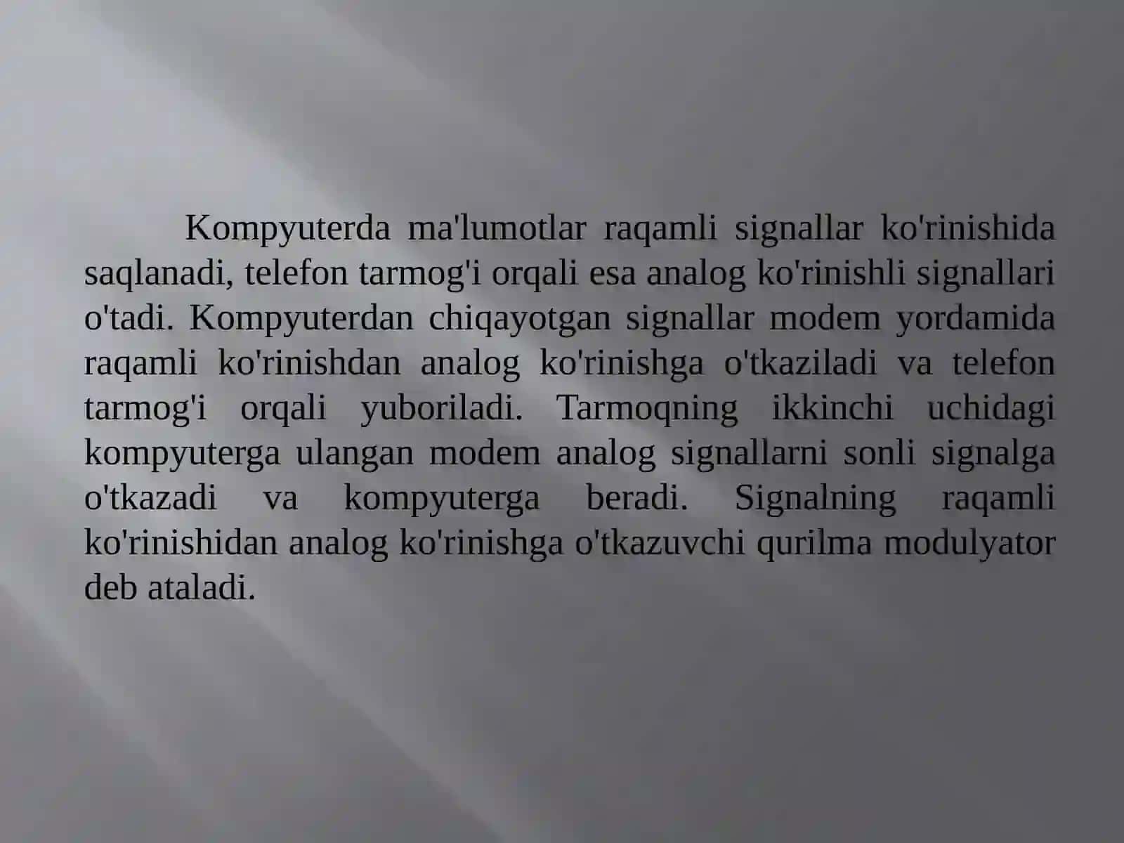 Kompyuter tarmoqlariga xizmat koʻrsatish 3
