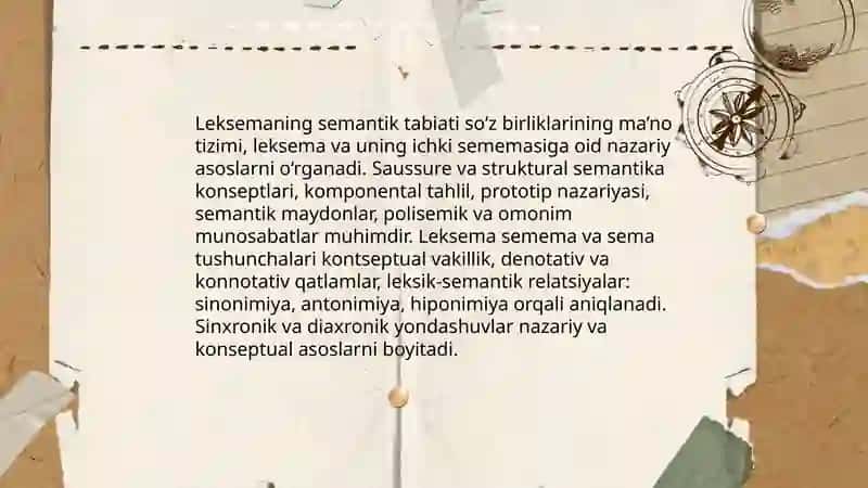 Leksemaning semantik tabiati 3