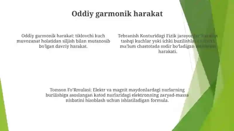Tebranish Konturidagi Fizik Jarayonlar 3