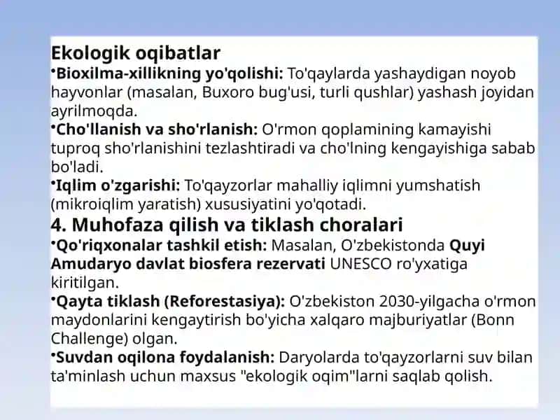 To'qayzorlarning kamayish vaulari 3