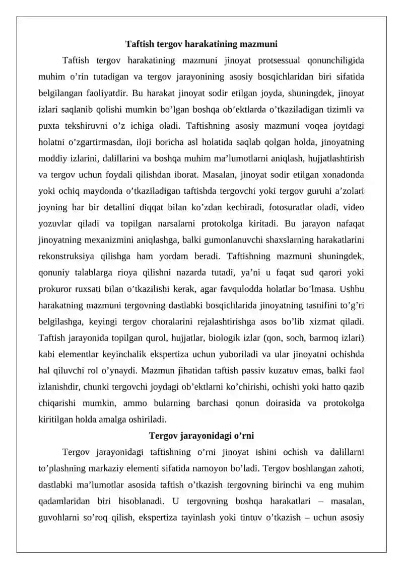 Taftish tergov harakati 3