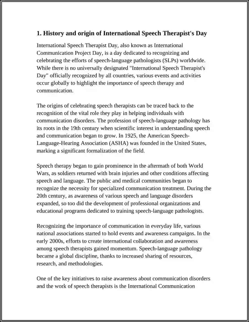 INTERNATIONAL SPEECH THERAPIST'S DAY 3