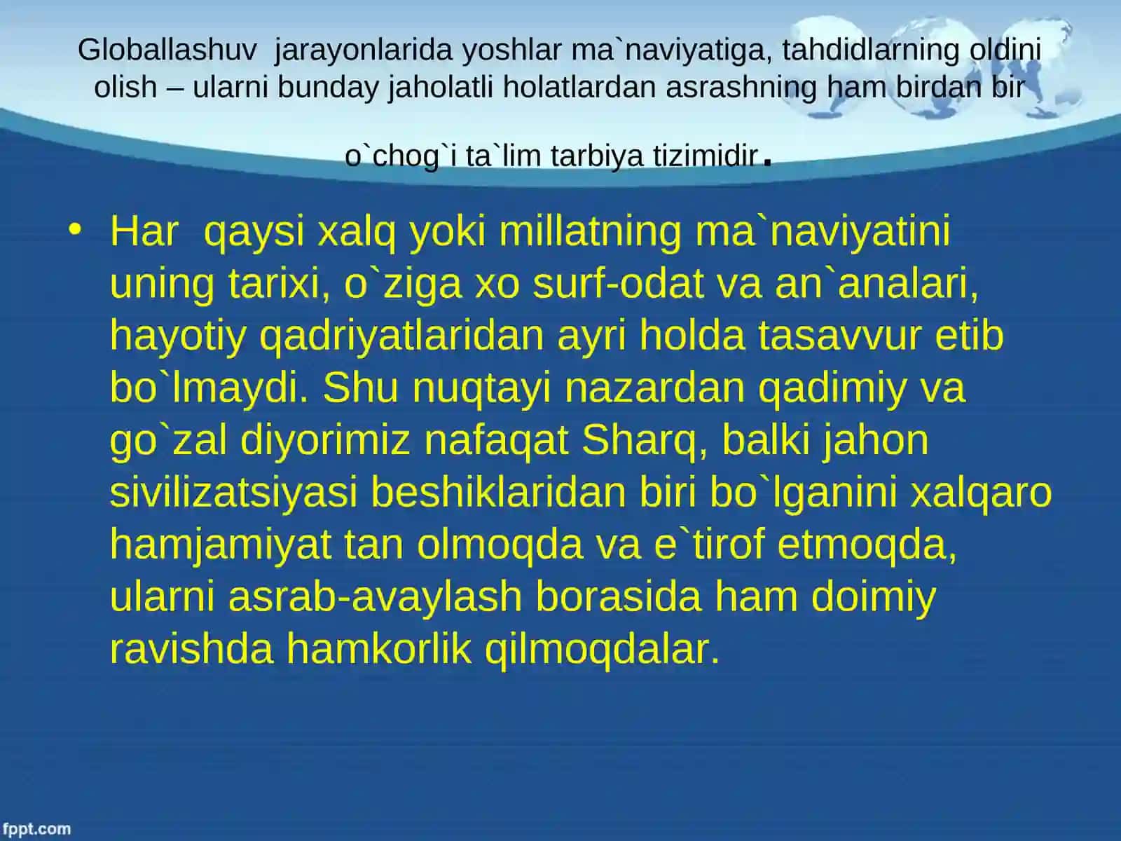 Globallashuv.Globallashuv haqida konsepsiyalar 3
