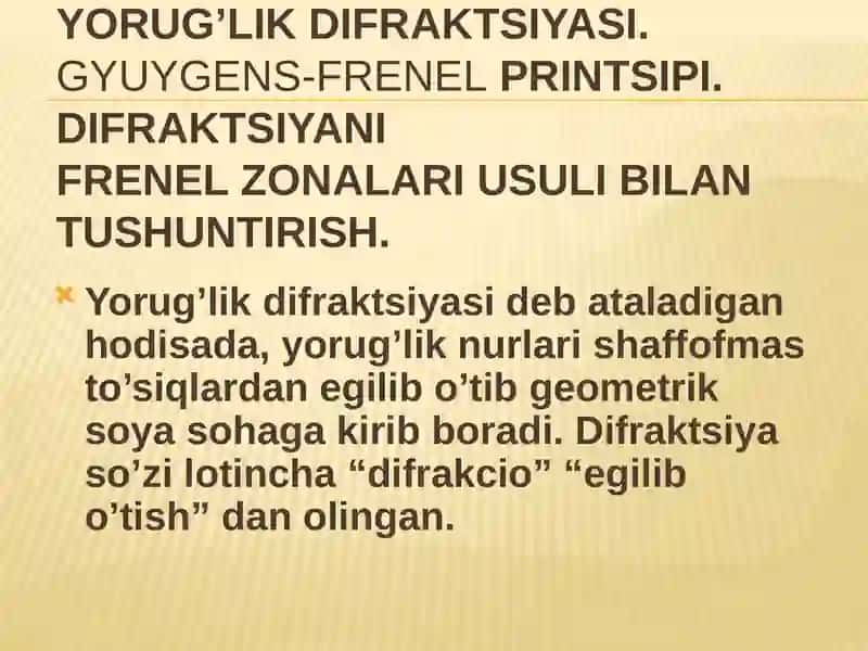 Yorug’lik Difraksiyasi 3