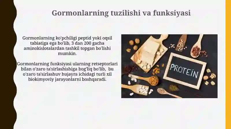 Oqsil tabiatli peptid Va gormonlar 3