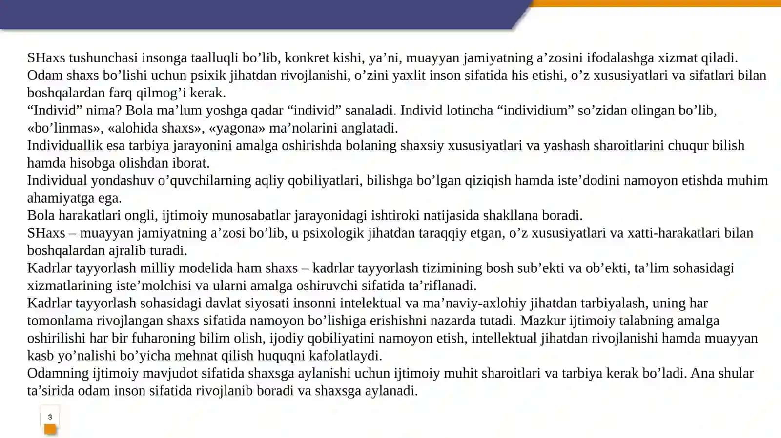 Shaxstarbiyaning ob’ektiva sub’ekti sifatida 3