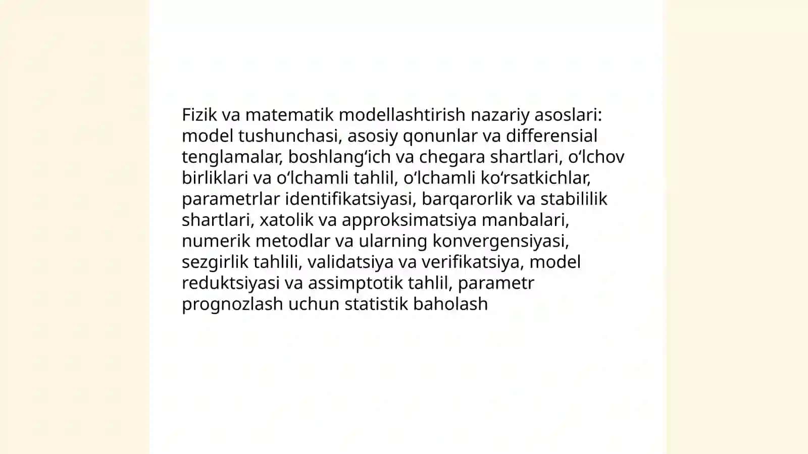 Fizik va matematik modellashtirish 3