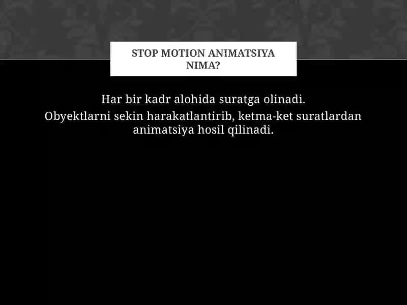 Tasvirlarni harakatlantirish 3