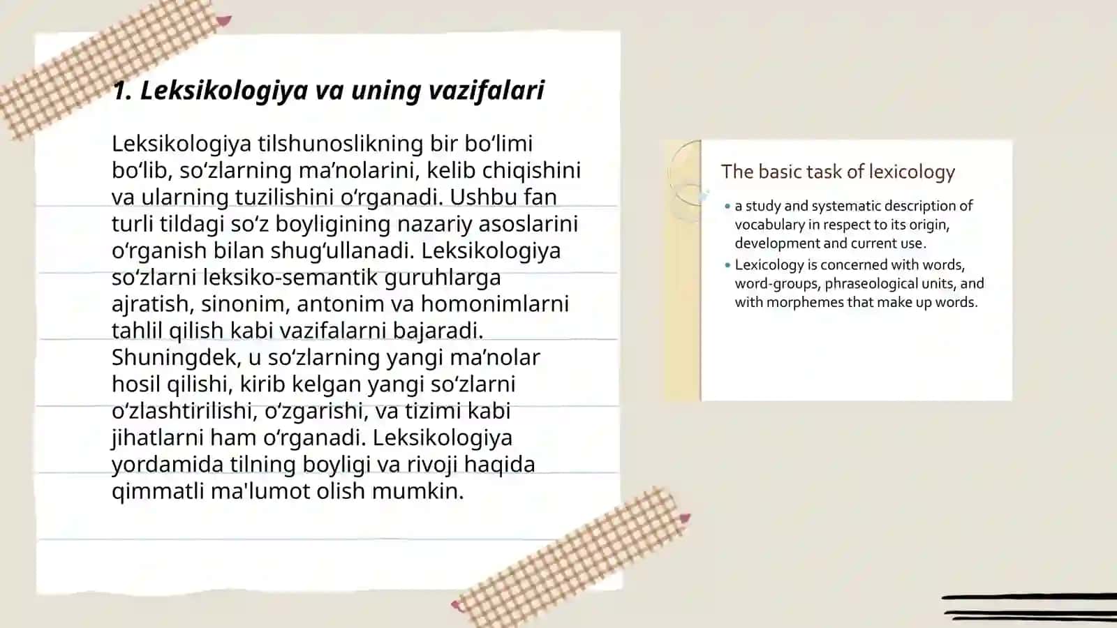 Oʻzbek leksikologiyasining umumiy tahlili 3