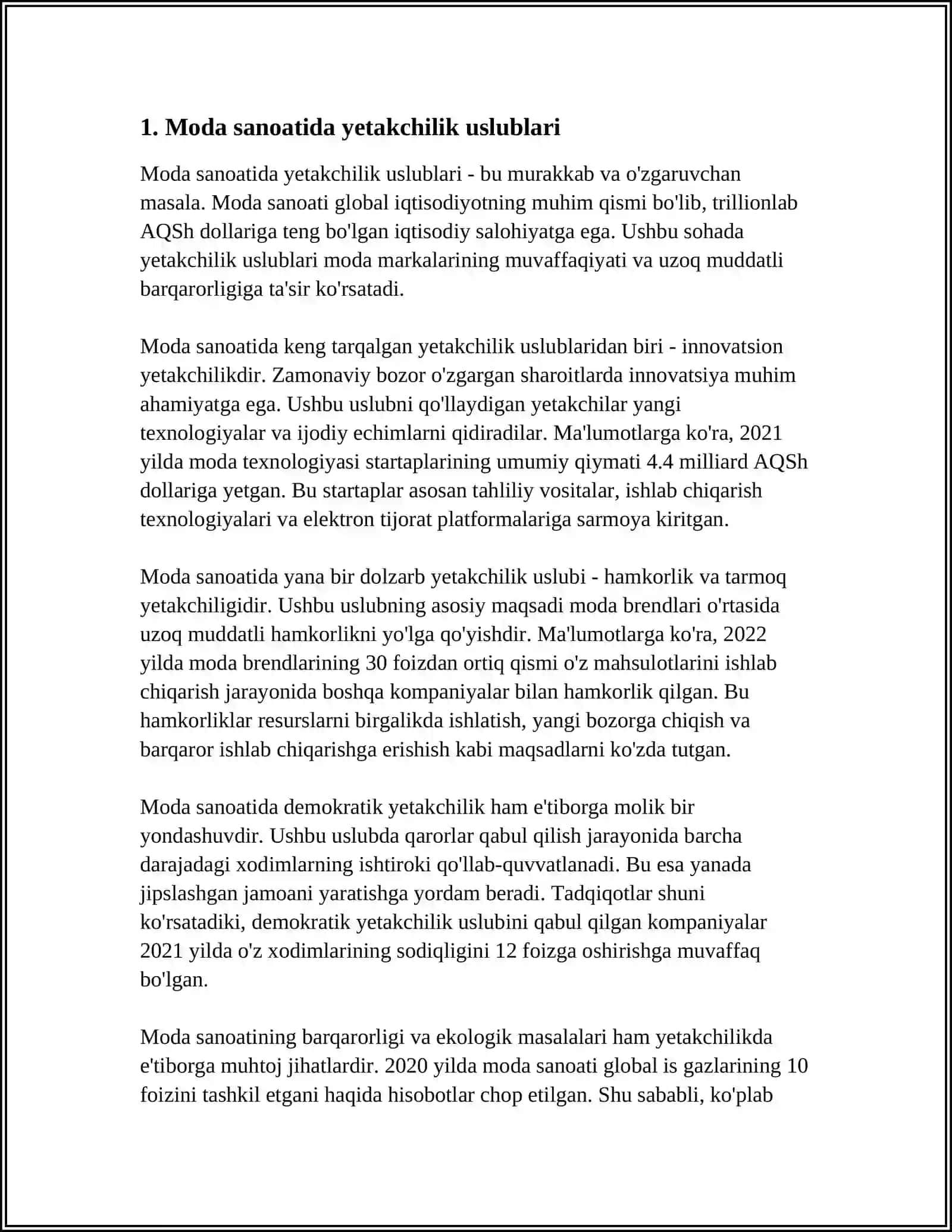 MODA MENEJMENTIDA YETAKCHILIK VA JAMOA BOSHQARUVI 3