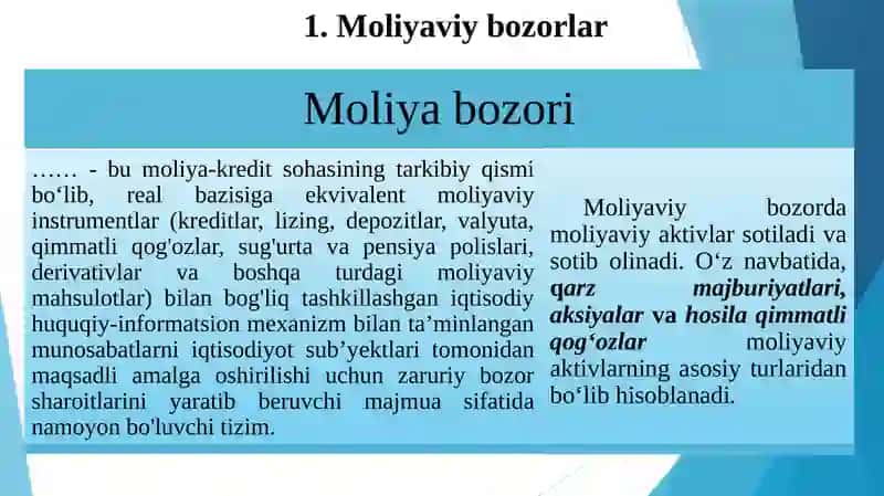 Moliyaviy bozorlar 3