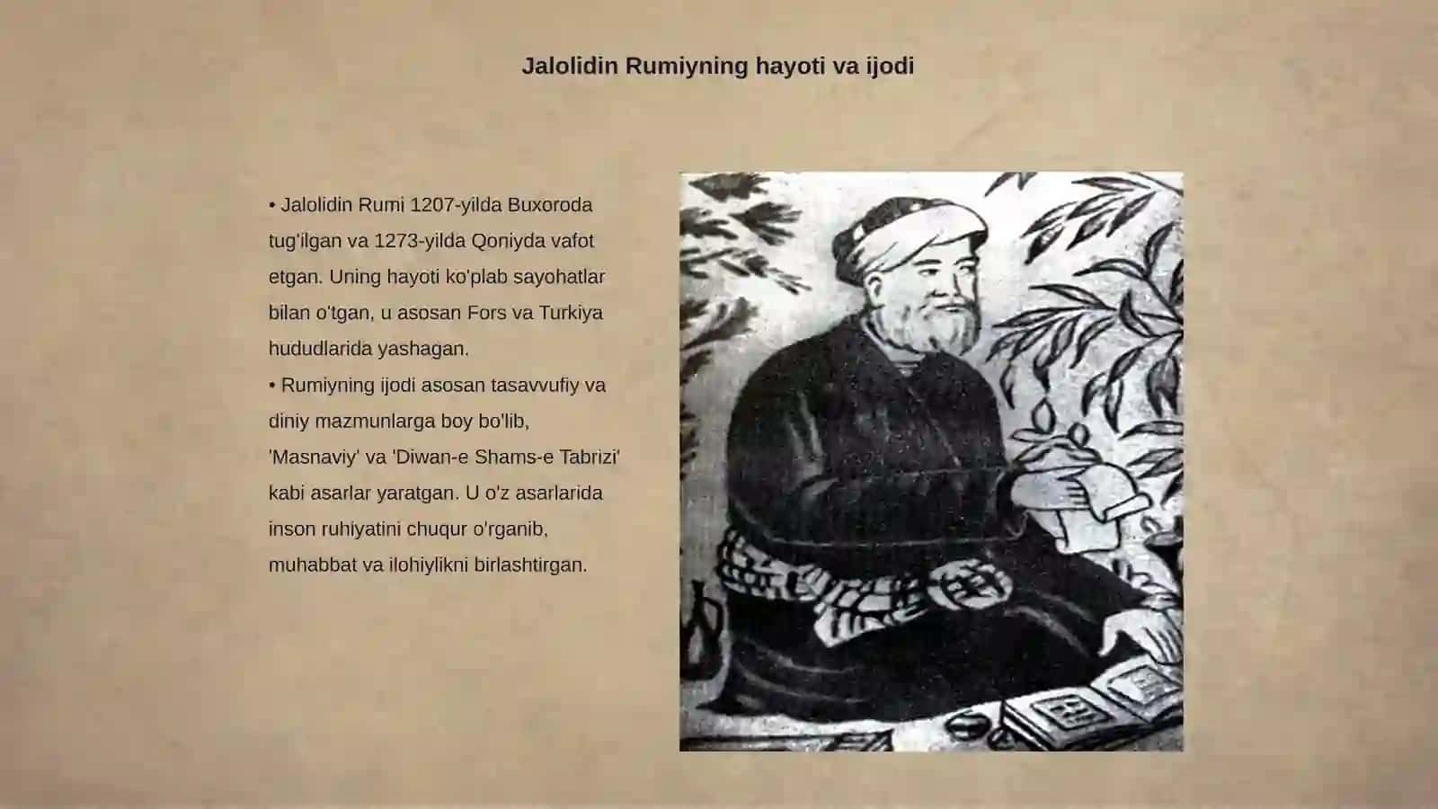 Jalolidin Rumiyning Ichingadi ichingdadir asariga 3