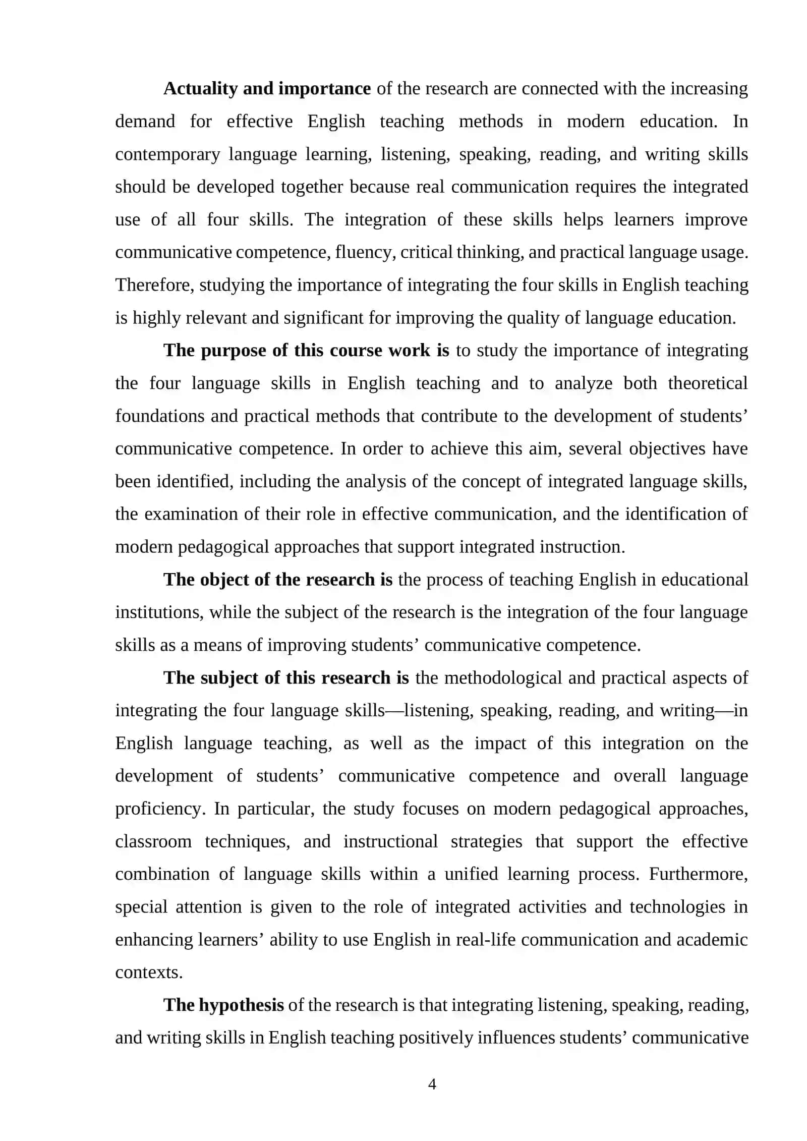 The importance of integrating the four skills in english teaching 3