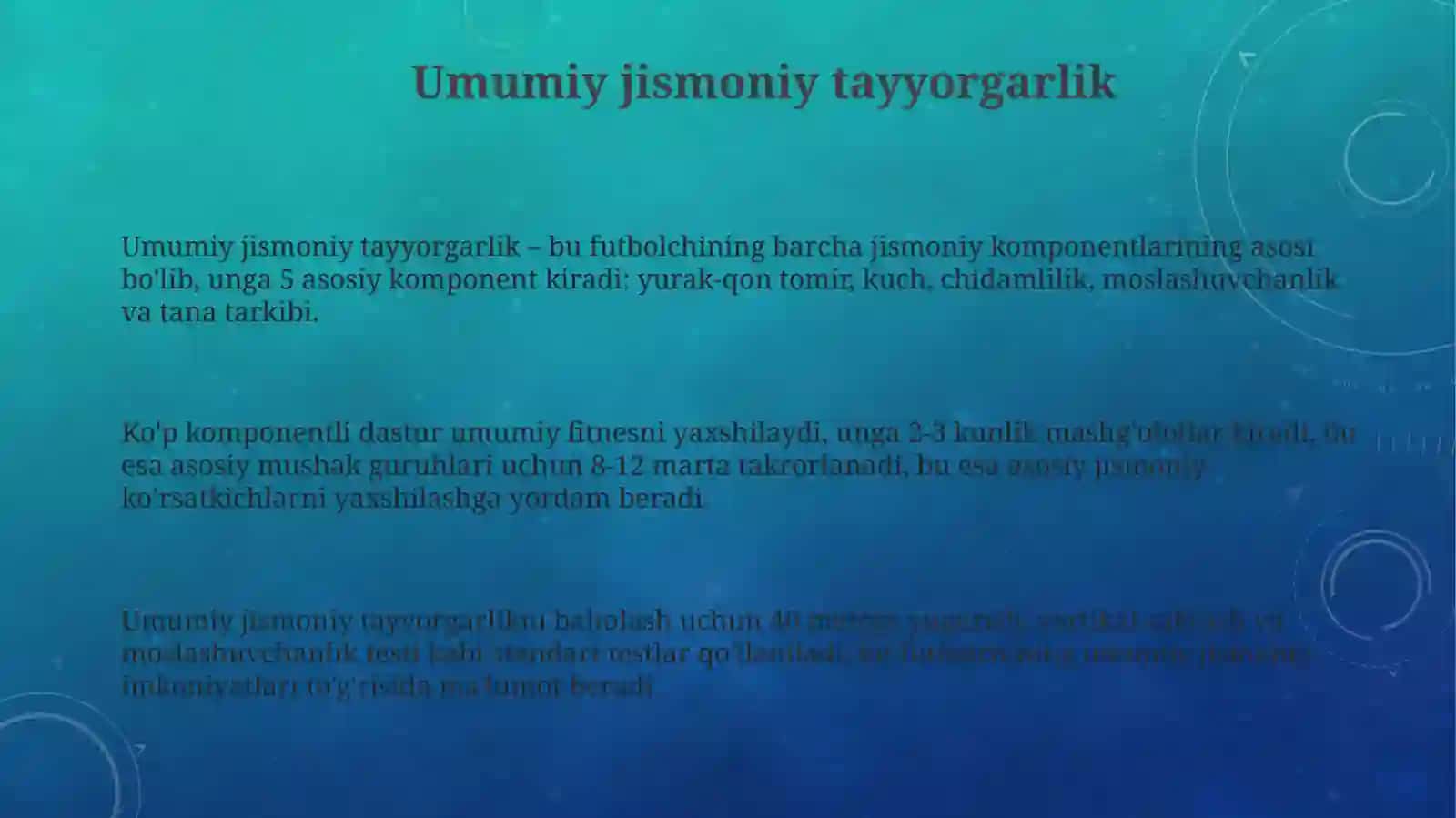 Umumiy jismoniy tayyorgarlik 3