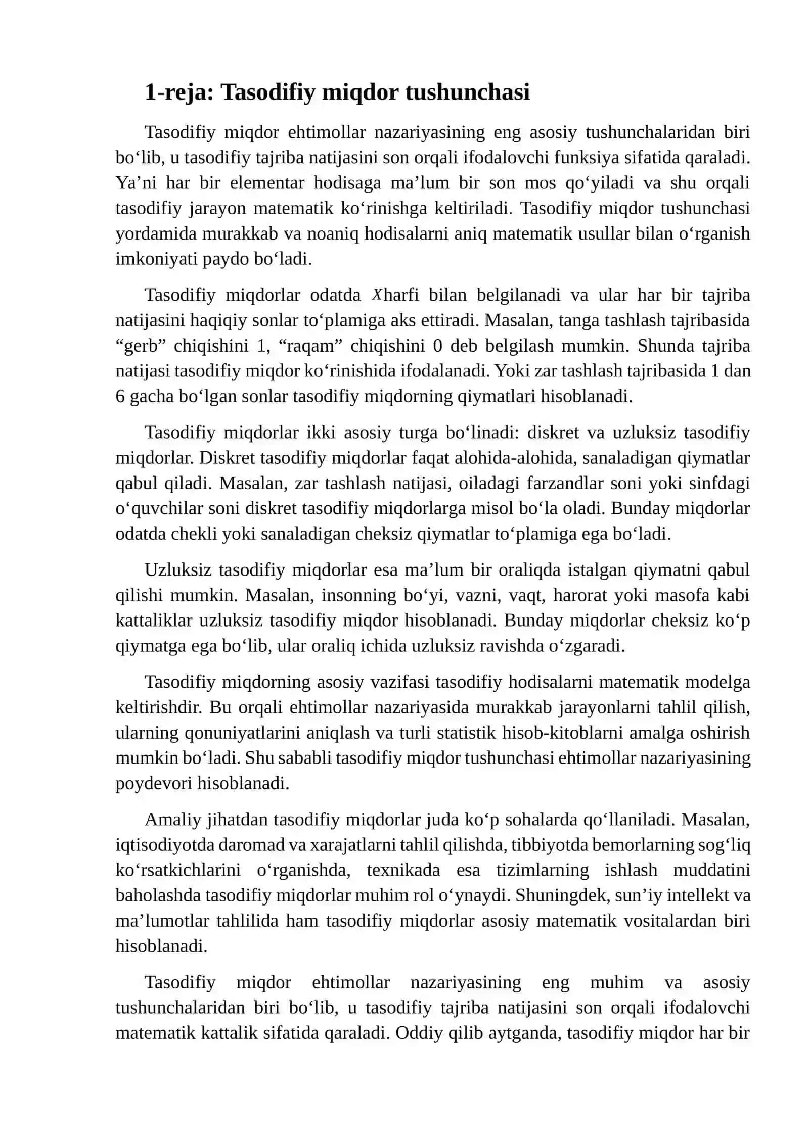 Tasodifiy miqdorlar va ularning taqsimot funksiyalari 3