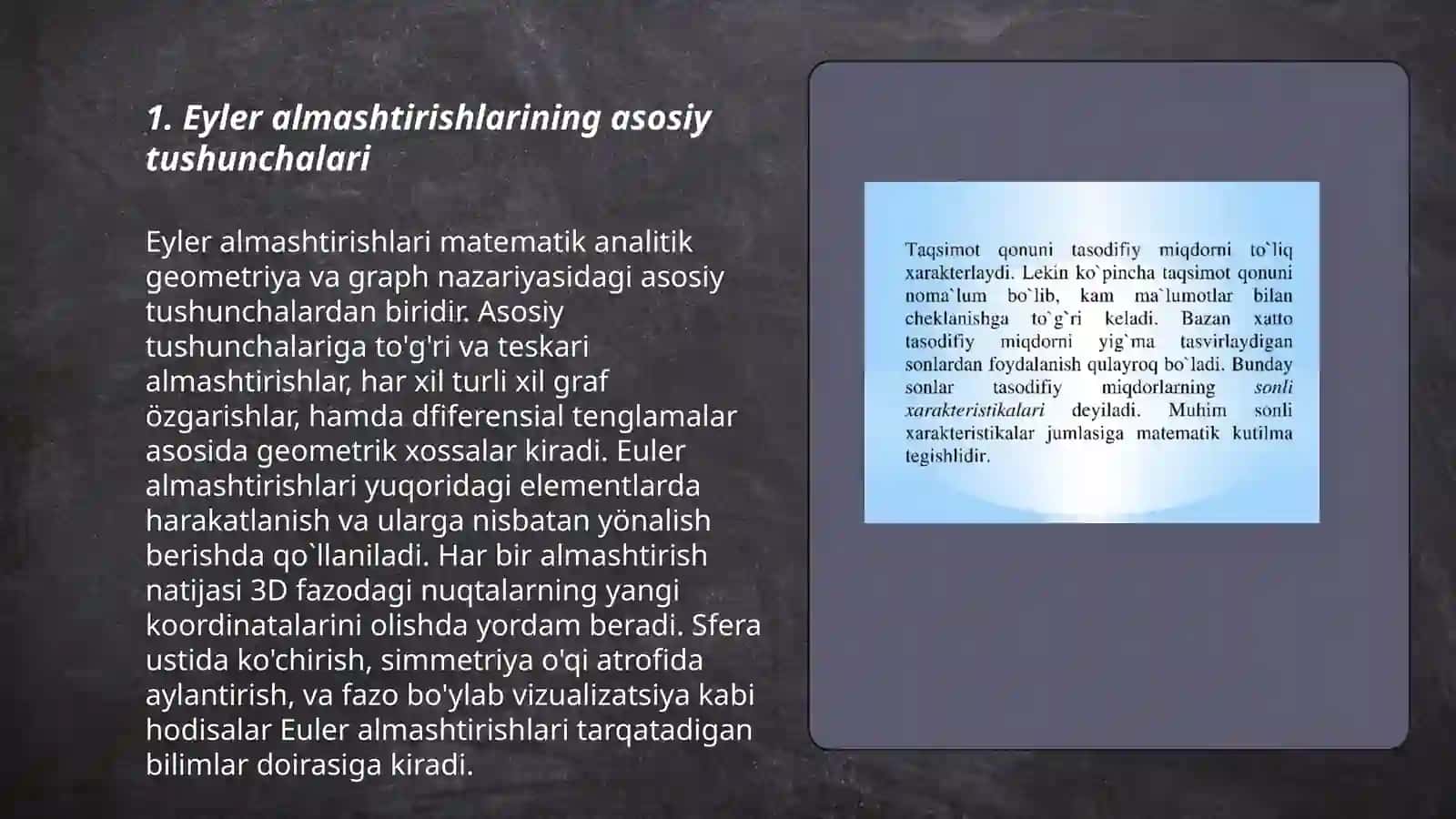 Eyler almashtirishlari 3