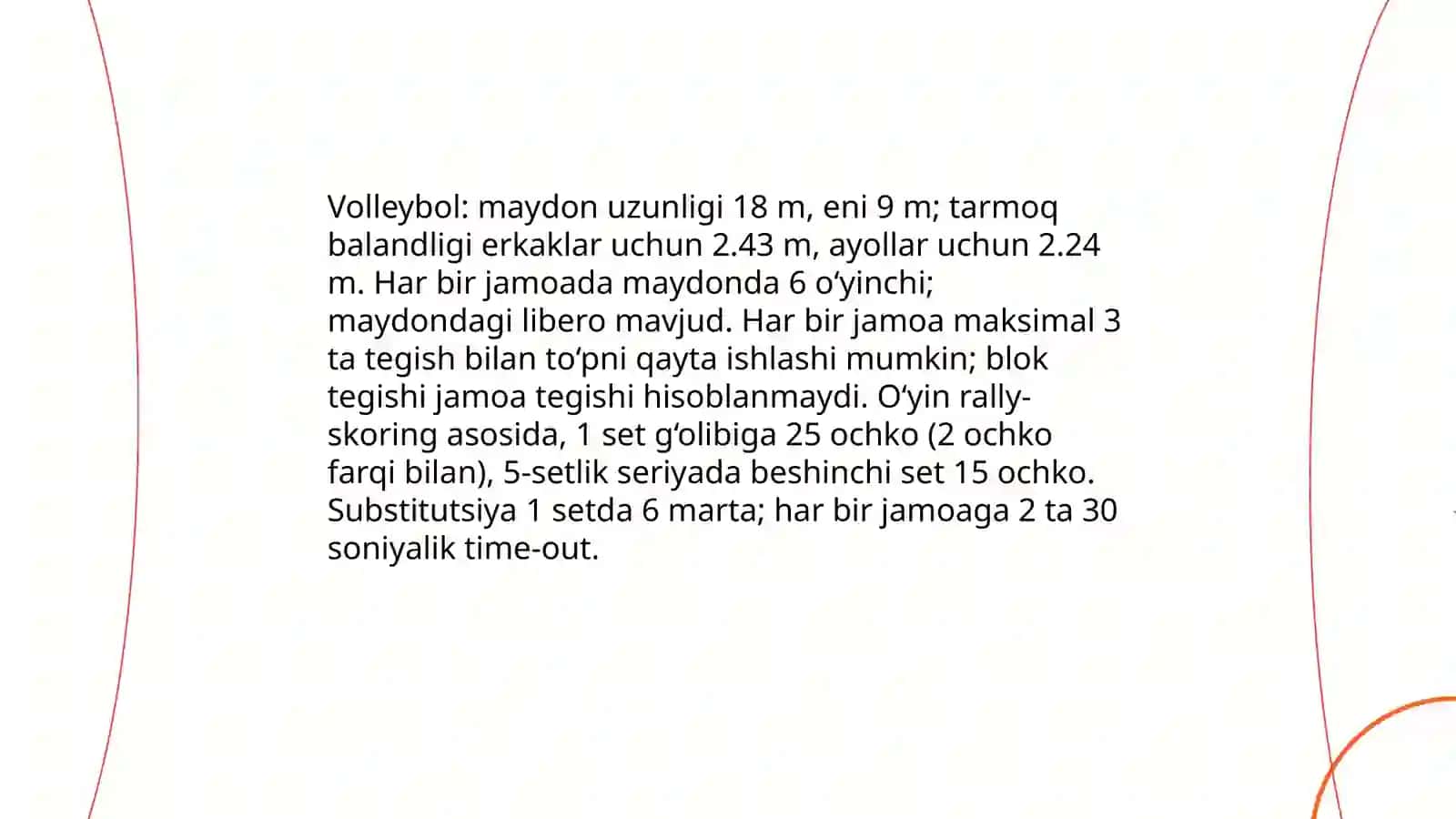 Volleybol: o'yin qoidalari va hisob tizimi 3