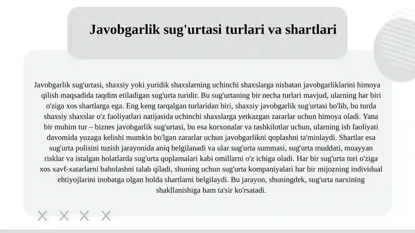 Javobgarlik sug'urtasi haqida 3