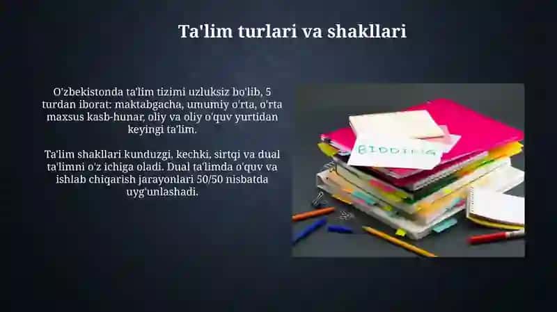 Ta'lim turlari va shakllari 3