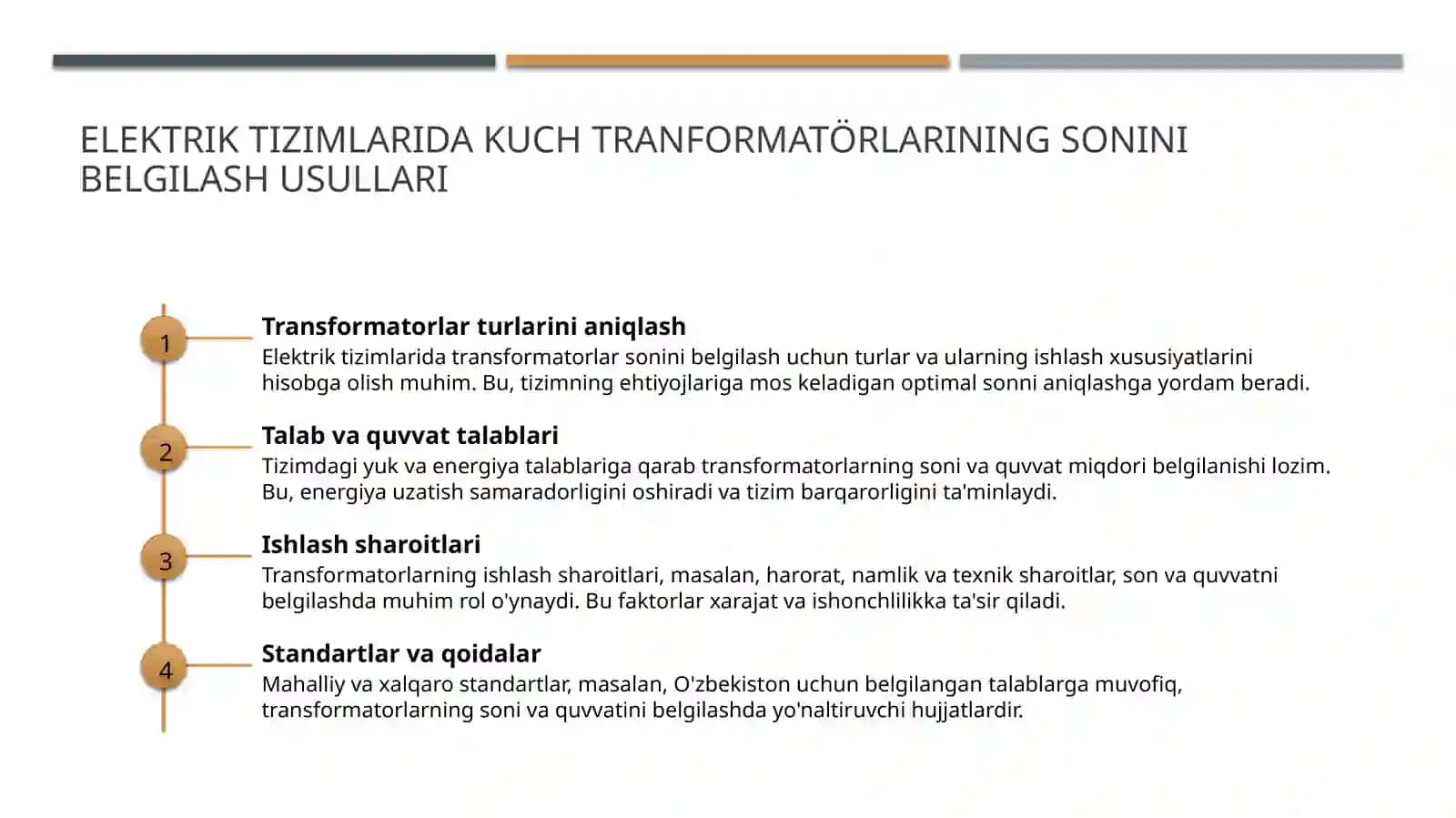 Kuch tranformatorlarning sonini va quvvatini aniqlash 3